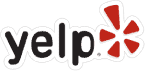 a logo of YELP