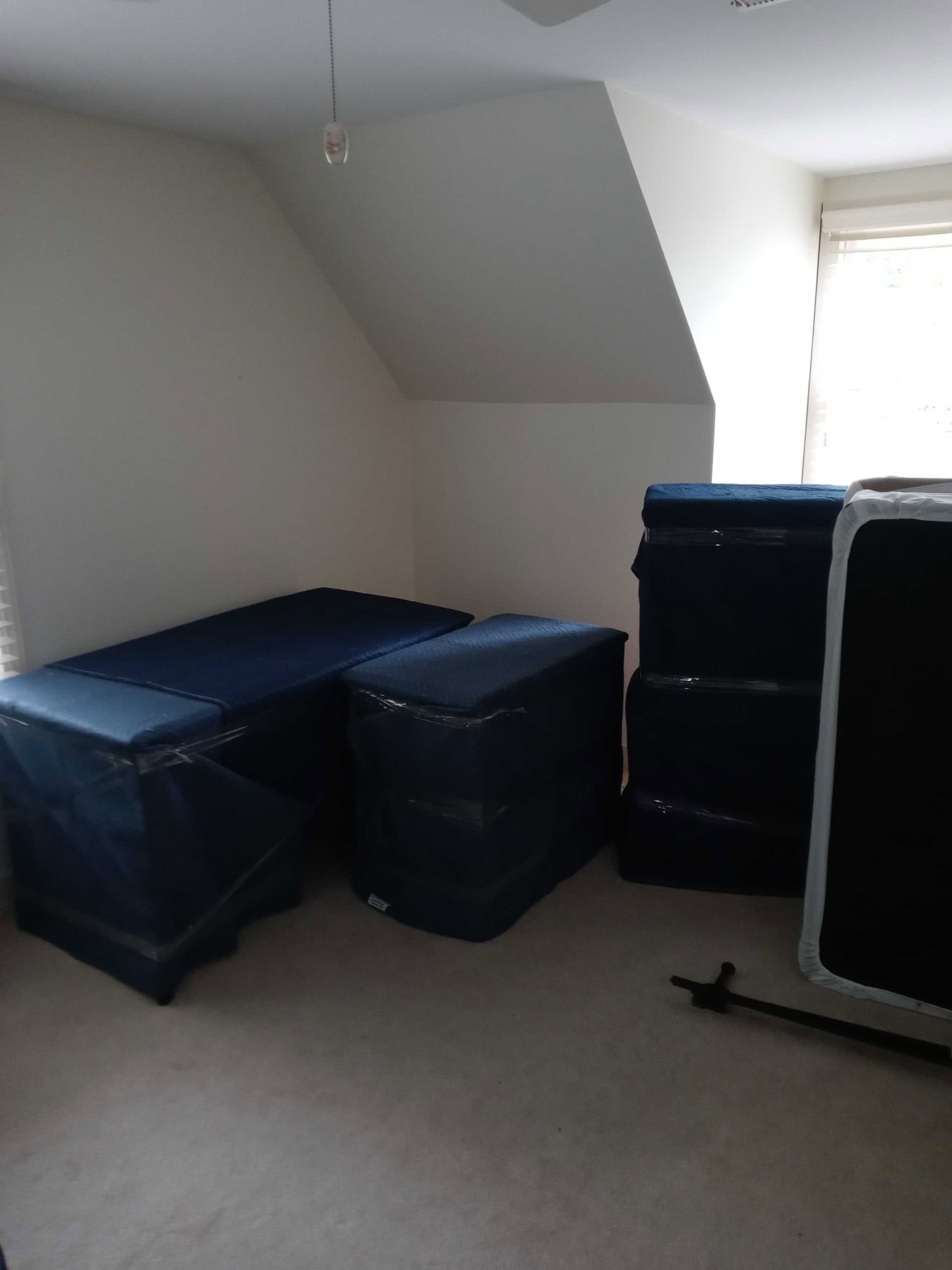 items in a room ready for shipping